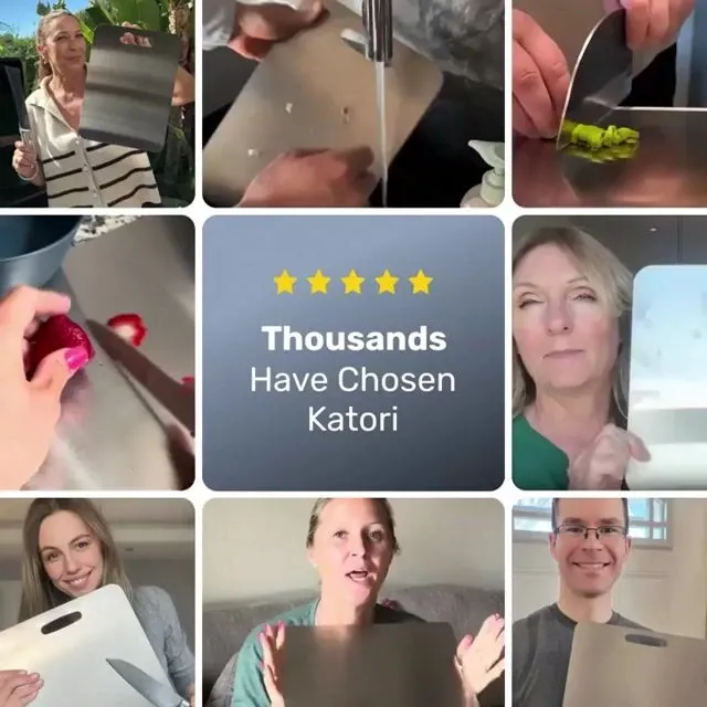 Katori board — easy to clean titanium surface